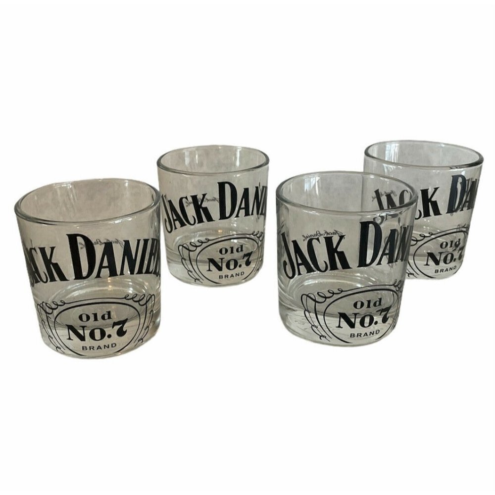 Jack Daniels Tumbler Rocks Whiskey glasses lot if 4